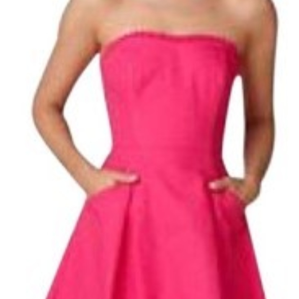 Lilly Pulitzer Pink Strapless Jacquard Dress 4